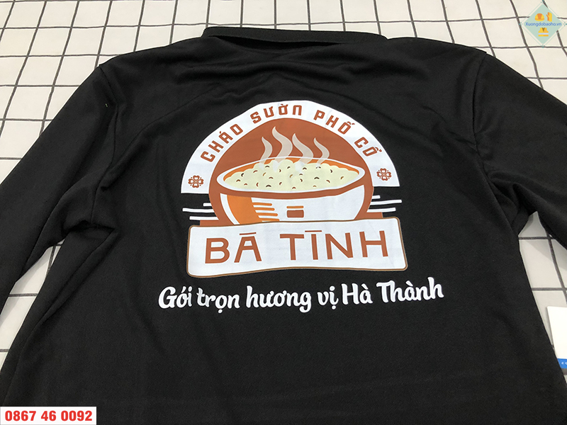 Nhận đặt may áo thun dài tay in logo theo yêu cầu