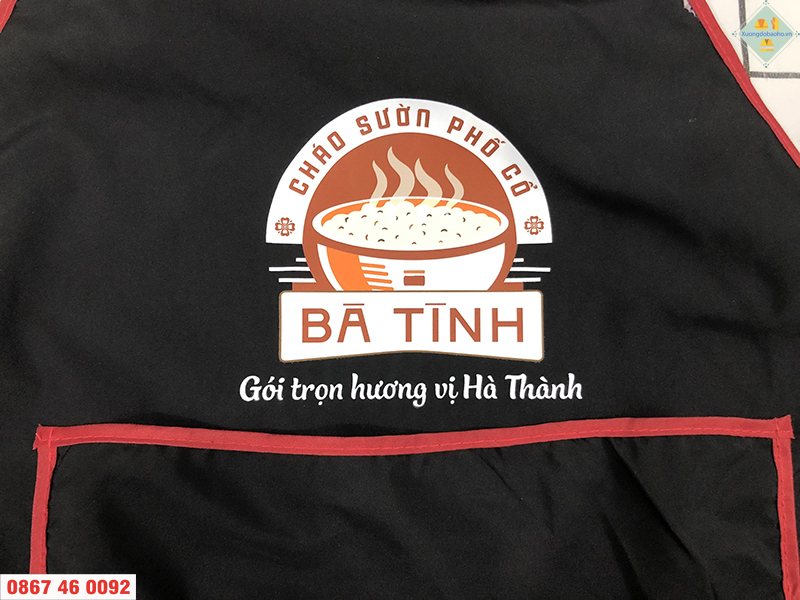 Tạp dề in logo cháo sườn phố cổ