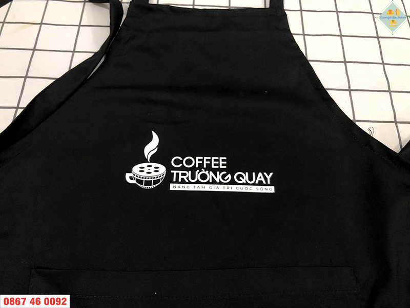 Tạp dề quán cafe in logo