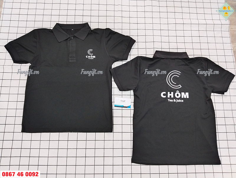 Áo thun polo in logo theo yêu cầu