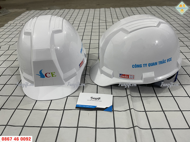 Xưởng cung cấp mũ bảo hộ in logo giá rẻ Hà Nội